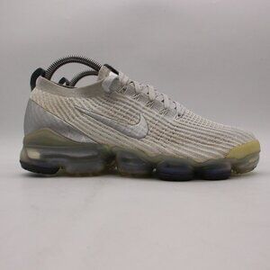 Nike Air VaporMax Flyknit 3 Shoes Women's 8.5 White Silver Sneakers AJ6910-101